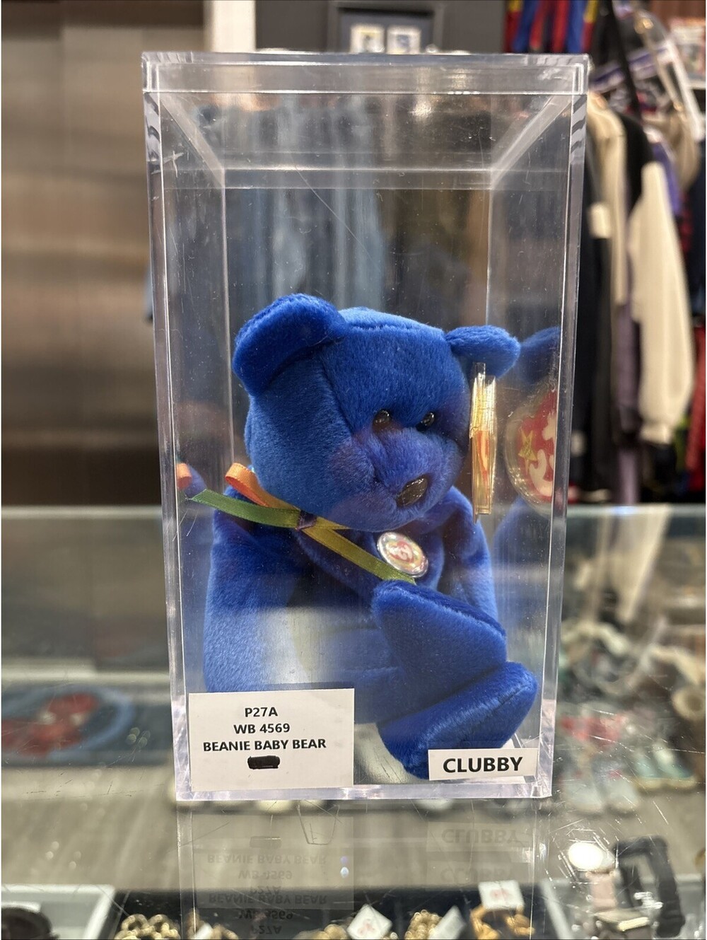 Original Ty Beanie Babies Plush Toy -Blue Official Club Bear